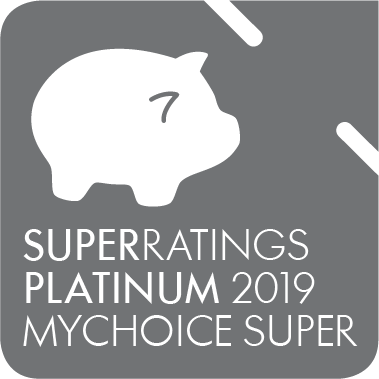 Super Ratings - Platinum rating for My Choice Super - Awarded to QSuper Fund 2019