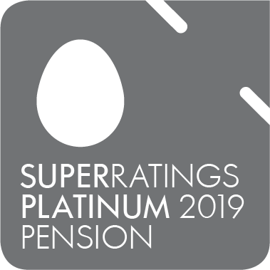 Super Ratings - Platinum pension rating 2019 - awarded to QSuper Fund