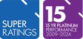 SuperRatings Platinum Performance rating 15 years