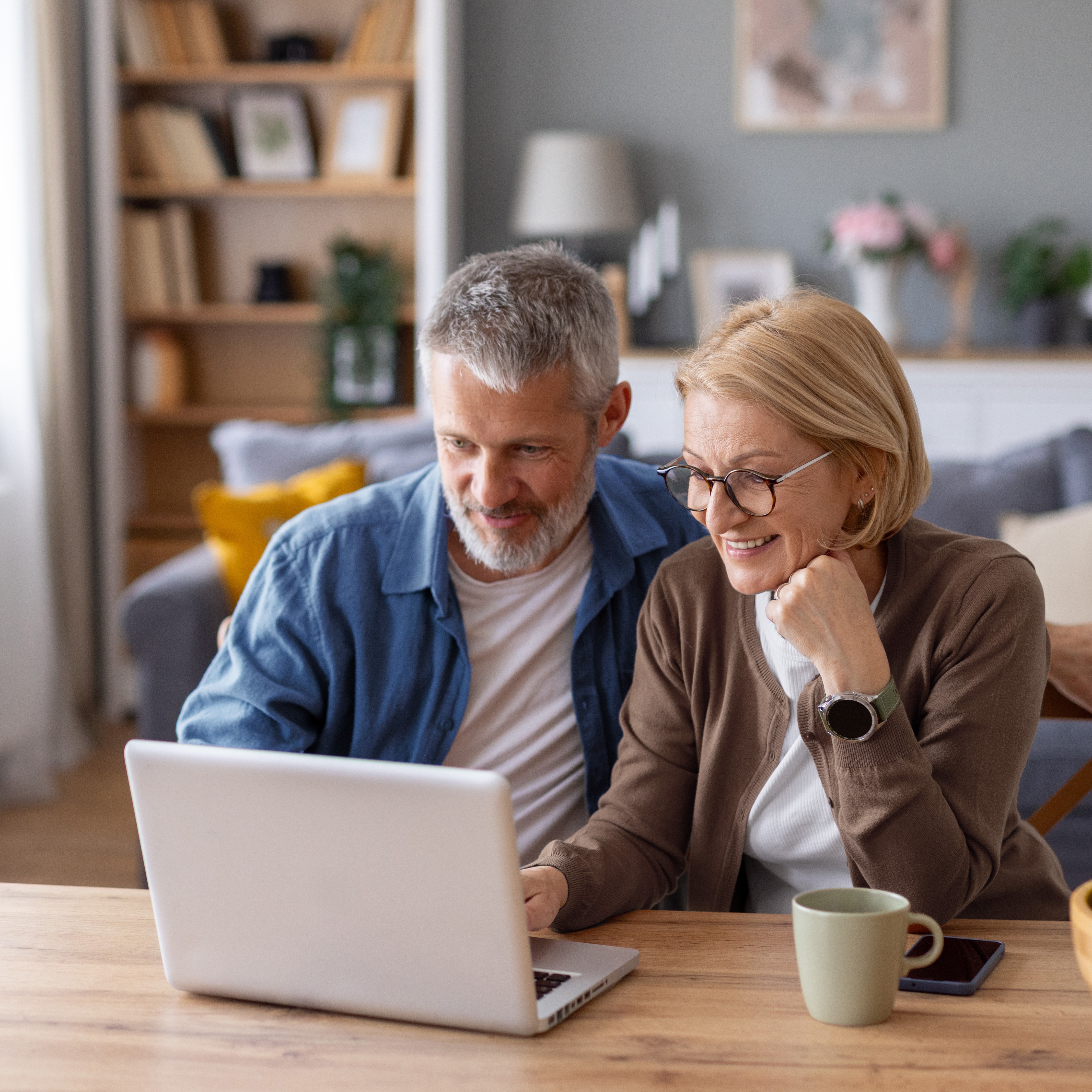 Man in front of laptop