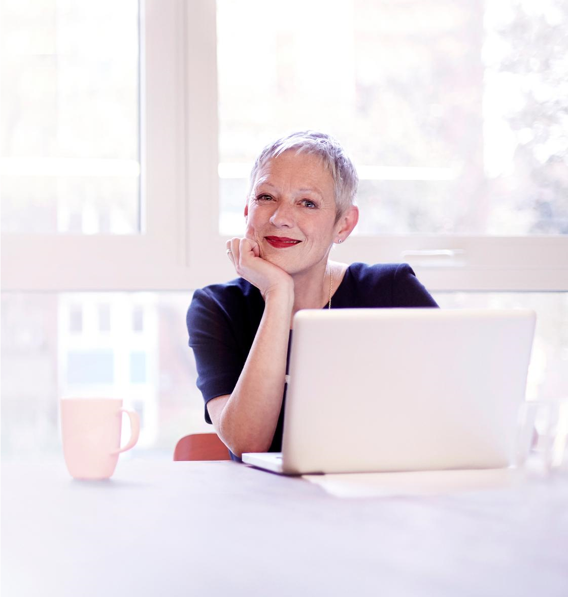 Man in front of laptop