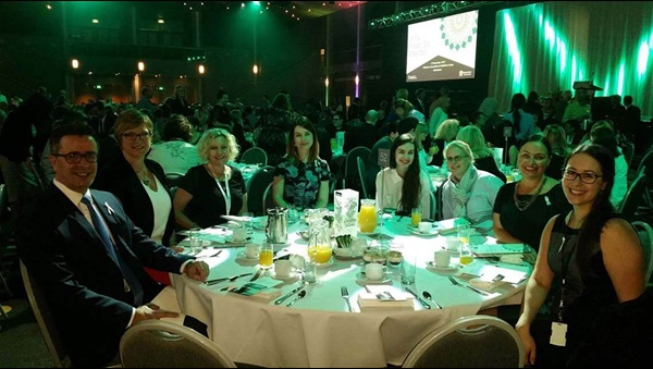 CEO Michael Pennisi and staff at the QSuper White Ribbon Breakfast event